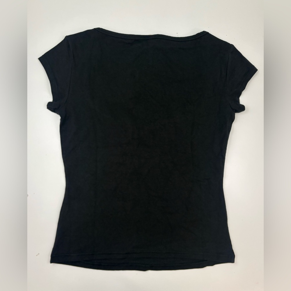 SKIMS Cotton Jersey Scoop Neck Short Sleeve Tee |  S  | Soot | NWT - Picture 5 of 9